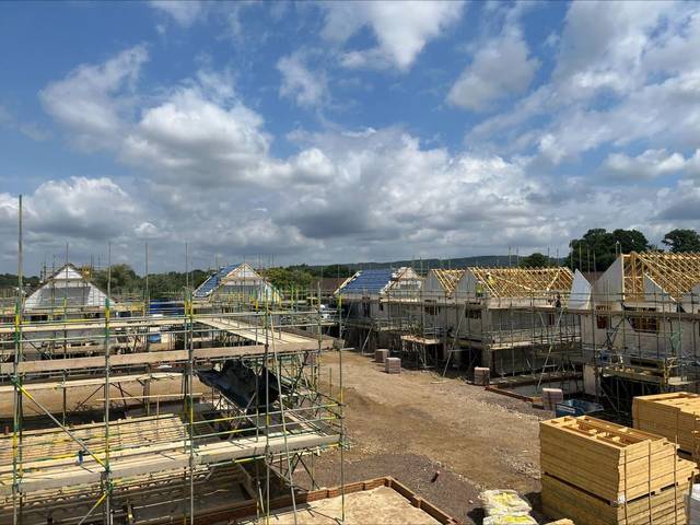 Scaffolding work: Timber frame housing development, Guildford, Surrey