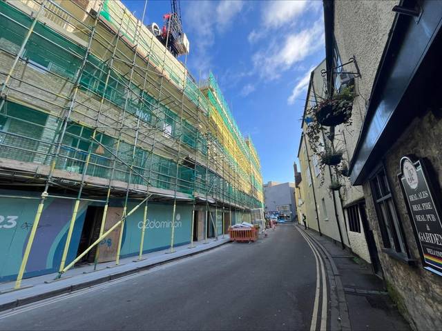Scaffolding work: Paradise Street, Oxford city centre